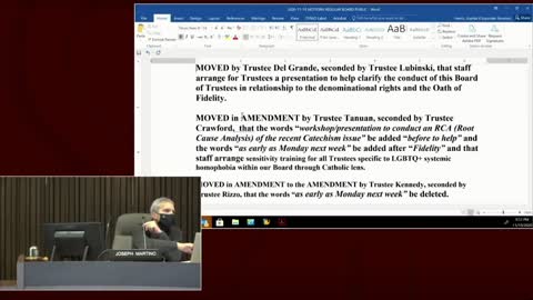 Catholic School Board Trustee calls colleagues homophobic, members debate LGBTQ+ training