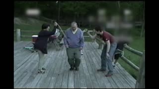 Older Man Loses Pants While Jumping Rope