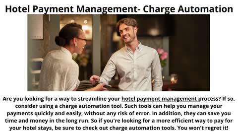 Hotel Payment Management- Charge Automation