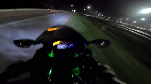 Motorbike Bounces off Barrier at High Speed