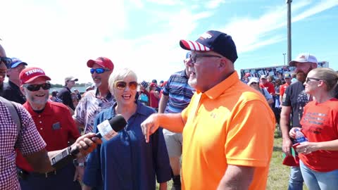 Jack & Diane attend the Trump Rally in Perry, Ga