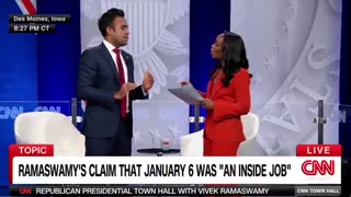 CNN HOST TRIES TO TALK OVER AND SHUT UP VIVEK RAMASWAMY AS HE TALKS ABOUT THE TRUTH ABOUT JANUARY 6