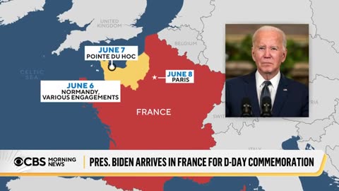 Biden arrives in France for D-Day commemoration CBS News