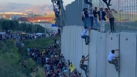 Lebanese at the Border with Palestine