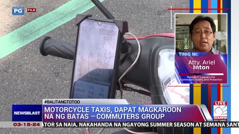 Motorcycle taxis, dapat magkaroon na ng batas —Commuters group