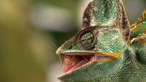 Incredible chameleon tongue!