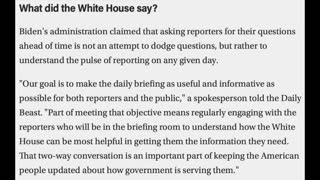 White House Asks Press To Submit Questions Before Briefings