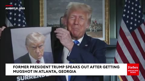 Former president Trump speaks out after getting Mugshot at Atlanta