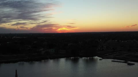Time Lapse Drone Video of the Sunset from Woodlawn Lake using a DJI Mavic 2 Pro