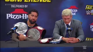 🍻🗣️ Wrestling | Unforgettable Moments: Cody Rhodes and Jey Uso at a Tipsy Post-PPV Press Con | FunFM