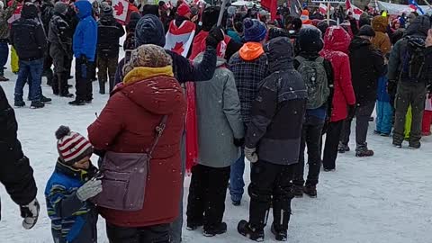 Oh Canada at Parliament Hill this morning