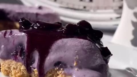 Blueberry ice cream cake