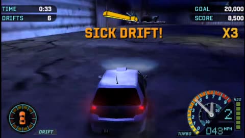 NFS Underground Rivals - Drift Attack Event 7 Gold Difficulty 4th Try(PPSSP HD)