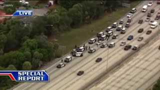 Hollywood Florida Police Chase on I-95... PIT Move Spins Cruiser Around...