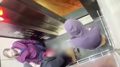 Elevator Punk Gets Thrashed By Old Man