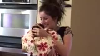 Girl surprised with new puppy after previous pet was killed