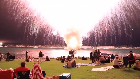 2012 Fireworks show in San Diego, entire 18 minute show to goes off in 25 seconds