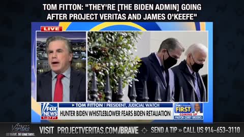 Tom Fitton on why Veritas was targeted by DOJ: PV “Had Info Tied to One of Biden’s Family Members."