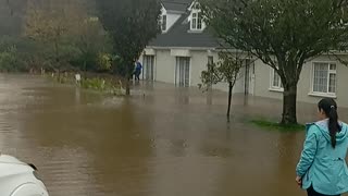 Storm Babet Floods Riverstick, Ireland