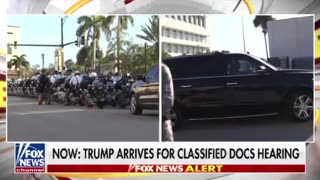 WOW- Have you ever seen this much police presence on motorcycles for a “former”president?