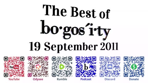 🎙️Classic Bogosity Podcast: 19 September 2011