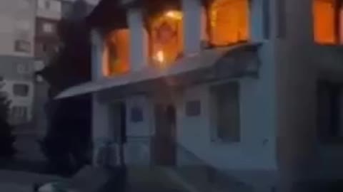 Ukraine War - National police building destroyed in Severodonetsk