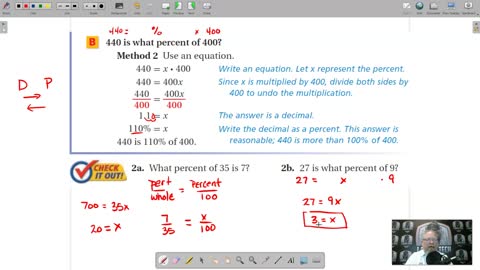 Algebra 1 - Chapter 2, Lesson 9 - Percents