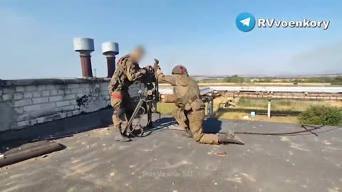 Ukraine War - Footage of the combat work of the Kornet ATGM crew