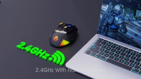 Rechargeable Bluetooth Wireless Computer Ergonomic Gaming Silent Mouse RGB Backlight
