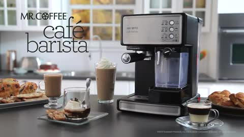 Mrs. Coffee Mr. Coffee Espresso and Cappuccino Maker | Café Barista , Silver