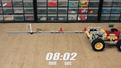 Slowest Lego Car - Very High Gear Ratio 14 745 600 000:1, Very Slow Speed