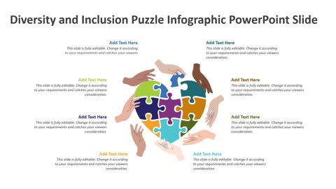 Diversity and Inclusion Puzzle Infographic PowerPoint Slide