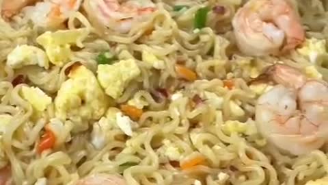 Noodles and Shrimp