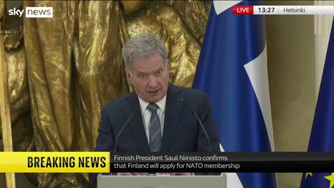 BREAKING: Finnish President confirms NATO bid