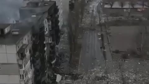 Drone shows the Damage in Borodyanka, Ukraine