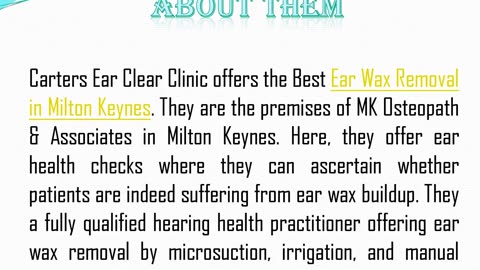 Want to get the Best Ear Irrigation in Milton Keynes