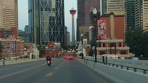 Driving into Calgary