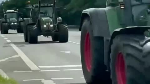 The Netherlands Calls; Germany Answers: German Farmers Convoy Towards the Border to Back the Dutch