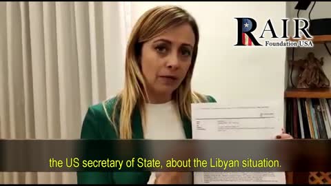 Giorgia Meloni on US and French policy in Libya