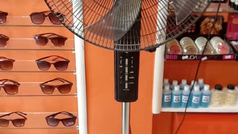 Black fan in summer