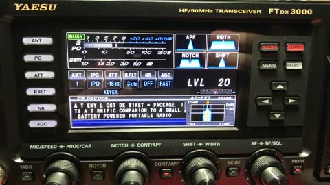 Yaesu FTDX3000 - CW Decode Function