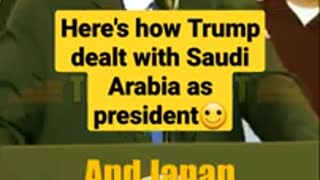 Here's how Trump dealt with Saudi Arabia as president!!!