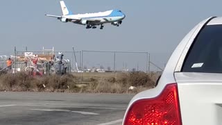 Airforce One into Meadows Field