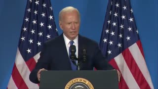 Biden Refers To VP Harris As 'Vice President Trump' At NATO Press Conference
