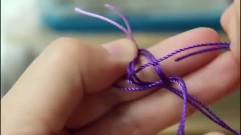 DIY braided rope, peach blossom bracelet, super pretty15