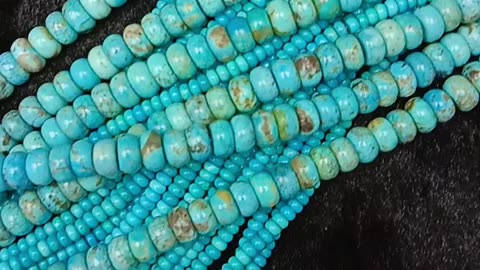 Natural turquoise round beads 4*8mm Sky Blue Color Jewelry Making Beads Strand 16Inches