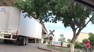 Train and Semi-Truck Collide