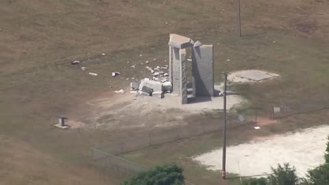 Drone Footage of the Damage to the Georgia Guidestones