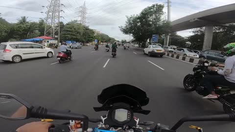 Crazy NS 200 Rider Gone Mad after seeing SuperBike 😠