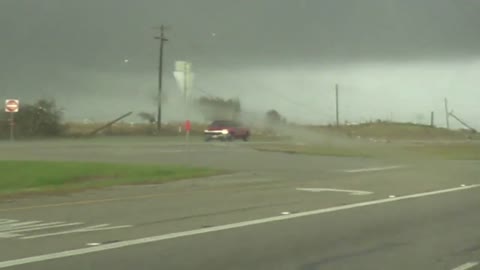 Truck Flips, Then Flips Back Upright And Cruises Off In Massive Tornado